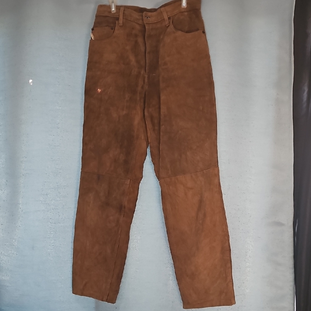 Wash‎ And Wear Vintage Brown Suede Jeans